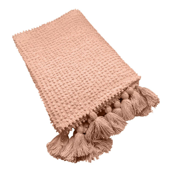 Luna Throw | Light Clay by J.Elliot Home. Australian Art Prints, Gifts, Fashion and Homewares. Green Door Decor. www.greendoordecor.com.au