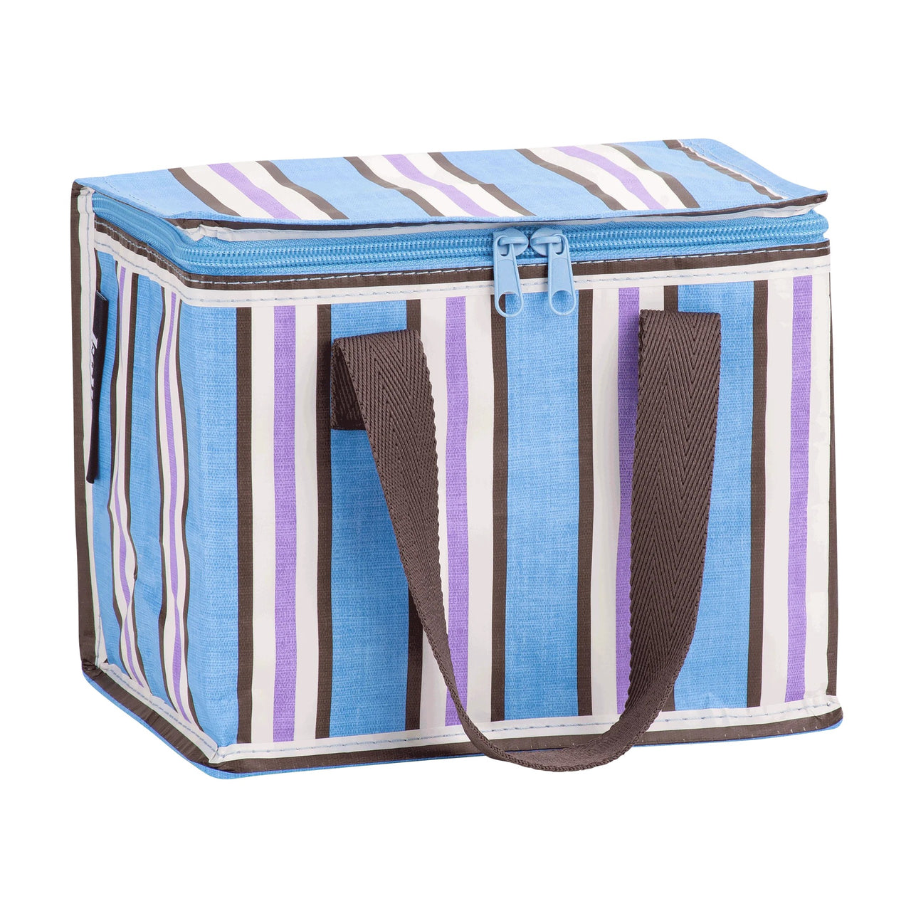 Lunch Box | Choc Blue Stripe by Kollab. Australian Art Prints and Homewares. Green Door Decor. www.greendoordecor.com.au