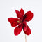 Luxe Velvet Clip On Magnolia Large - Red | Christmas Decoration by Florabelle. Australian Art Prints and Homewares. Green Door Decor. www.greendoordecor.com.au