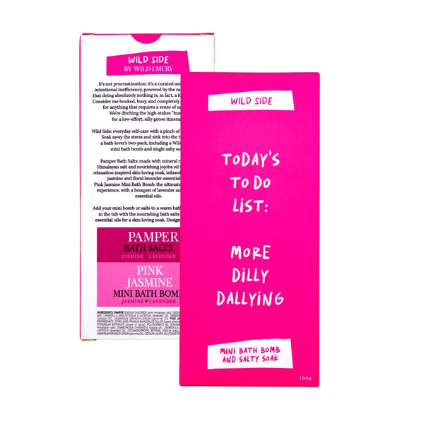 Wild Side Mini Bath Bomb & Salty Soak | Today's To Do List: More Dilly Dallying by Wild Emery. Australian Art Prints, Gifts, Fashion and Homewares. Green Door Decor. www.greendoordecor.com.au