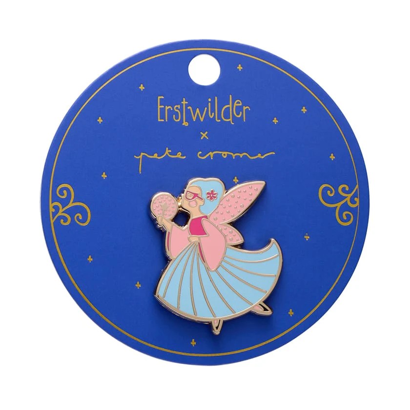 Magical Makeover Enamel Pin | Erstwilder x Pete Cromer Fairy Tales Collection by Erstwilder. Australian Art Prints, Gifts, Fashion and Homewares. Green Door Decor. www.greendoordecor.com.au