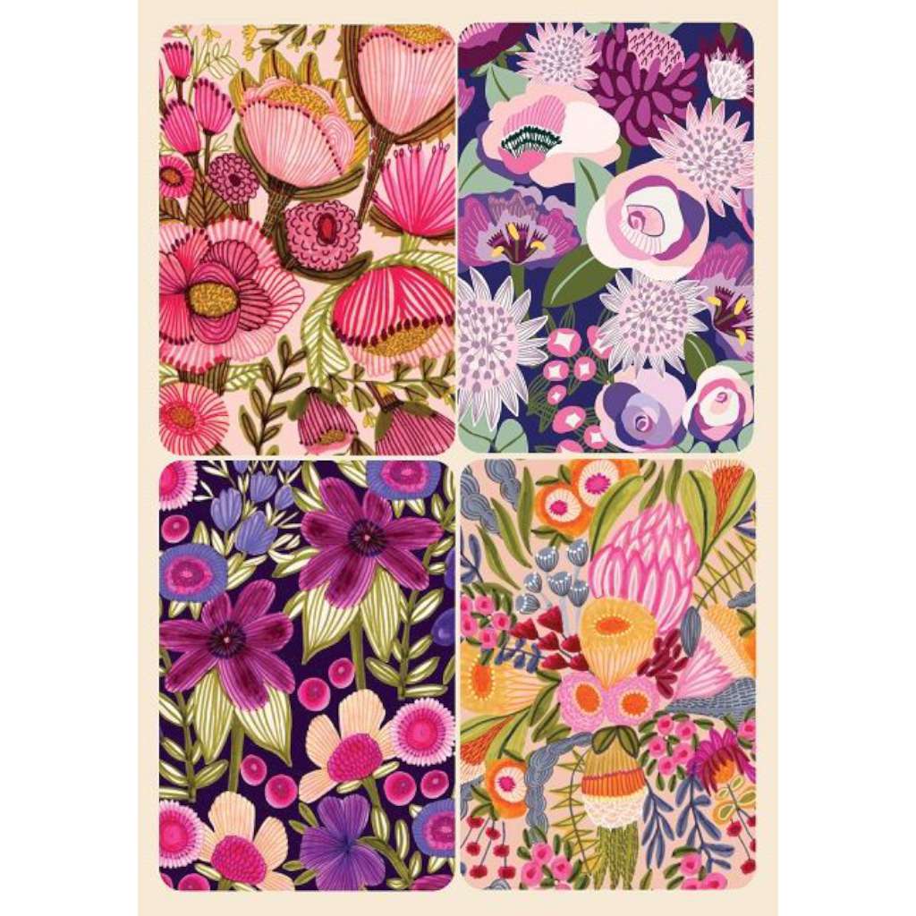 Magnet Greeting Card - Kirsten Katz | Pink & Purple Florals by Aero Images. Australian Art Prints and Homewares. Green Door Decor. www.greendoordecor.com.au