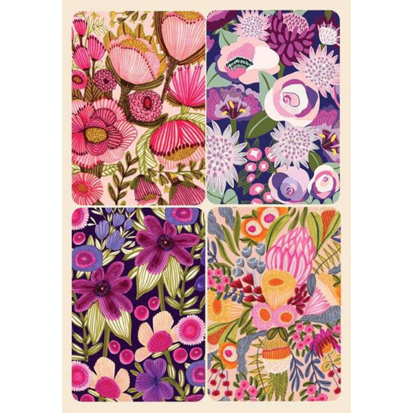 Magnet Greeting Card - Kirsten Katz | Pink & Purple Florals by Aero Images. Australian Art Prints and Homewares. Green Door Decor. www.greendoordecor.com.au
