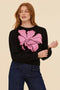 Magnolia Knit Jumper | Black by Frock Me Out. Australian Art Prints, Gifts, Fashion and Homewares. Green Door Decor. www.greendoordecor.com.au