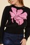 Magnolia Knit Jumper | Black by Frock Me Out. Australian Art Prints, Gifts, Fashion and Homewares. Green Door Decor. www.greendoordecor.com.au