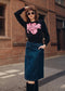 Magnolia Knit Jumper | Black by Frock Me Out. Australian Art Prints, Gifts, Fashion and Homewares. Green Door Decor. www.greendoordecor.com.au