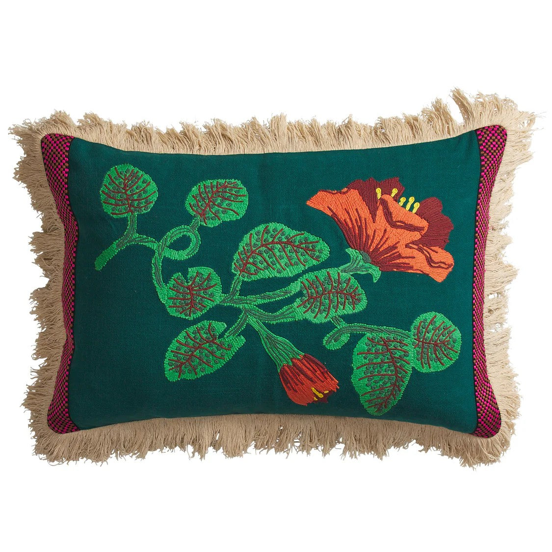 'Maria' Embroidered Cushion by Sage and Clare. Australian Art Prints, Gifts, Fashion and Homewares. Green Door Decor. www.greendoordecor.com.au
