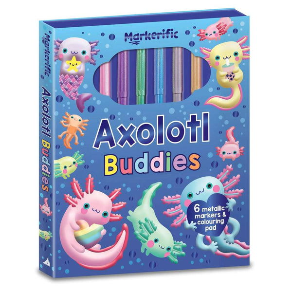 Markerific | Activity Folder | Axolotl Buddies by Lake Press. Australian Art Prints and Homewares. Green Door Decor. www.greendoordecor.com.au