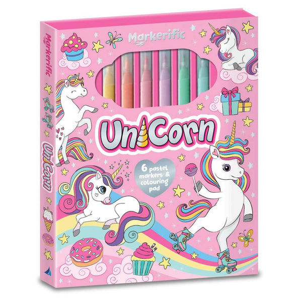 Markerific | Activity Folder | Unicorn by Lake Press. Australian Art Prints and Homewares. Green Door Decor. www.greendoordecor.com.au