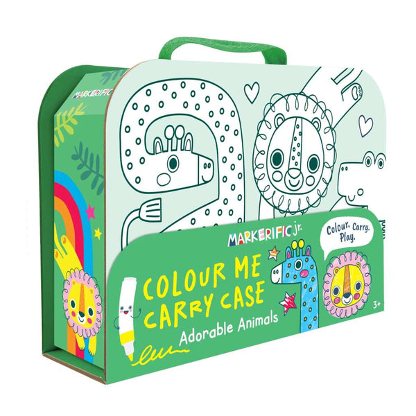Markerific Jr. | Colour Me Carry Case | Adorable Animals by Lake Press. Australian Art Prints, Gifts, Fashion and Homewares. Green Door Decor. www.greendoordecor.com.au