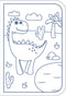 Markerific Jr. | Colour Me Carry Case | Dancing Dinosaurs by Lake Press. Australian Art Prints, Gifts, Fashion and Homewares. Green Door Decor. www.greendoordecor.com.au