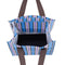 Market Bag | Choc Blue Stripe by Kollab. Australian Art Prints and Homewares. Green Door Decor. www.greendoordecor.com.au