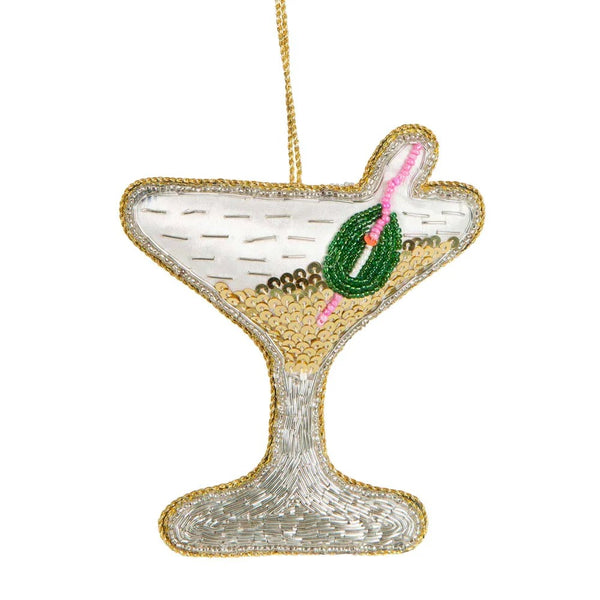 Martini | Sequin Hanging Christmas Tree Decoration by Florabelle. Australian Art Prints and Homewares. Green Door Decor. www.greendoordecor.com.au