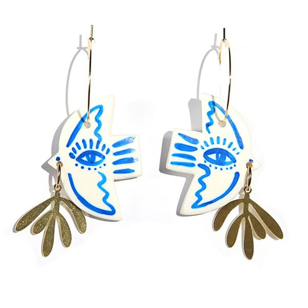 Matisse Dove earrings by Kingston Jewellery. Australian Art Prints and Homewares. Green Door Decor. www.greendoordecor.com.au