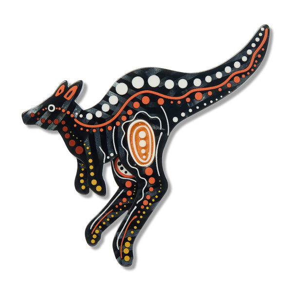 Matjumpa Ritjinguthinha Brooch | Erstwilder x Brooke Sutton. Australian Art Prints, Gifts, Fashion and Homewares. Green Door Decor. www.greendoordecor.com.au