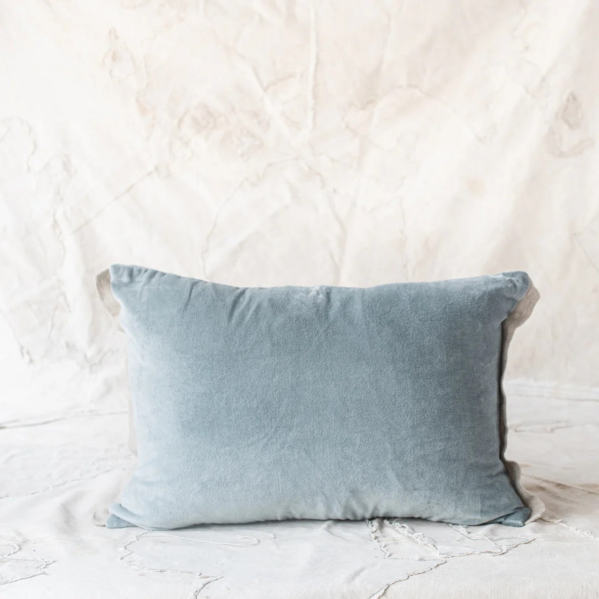 Medicis Velvet Cushion | Blue/Aqua by The Lost and Found Department. Australian Art Prints and Homewares. Green Door Decor. www.greendoordecor.com.au