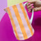Noss Medium Jug | Orange & Pink Stripe by Noss & Co. Australian Art Prints and Homewares. Green Door Decor. www.greendoordecor.com.au