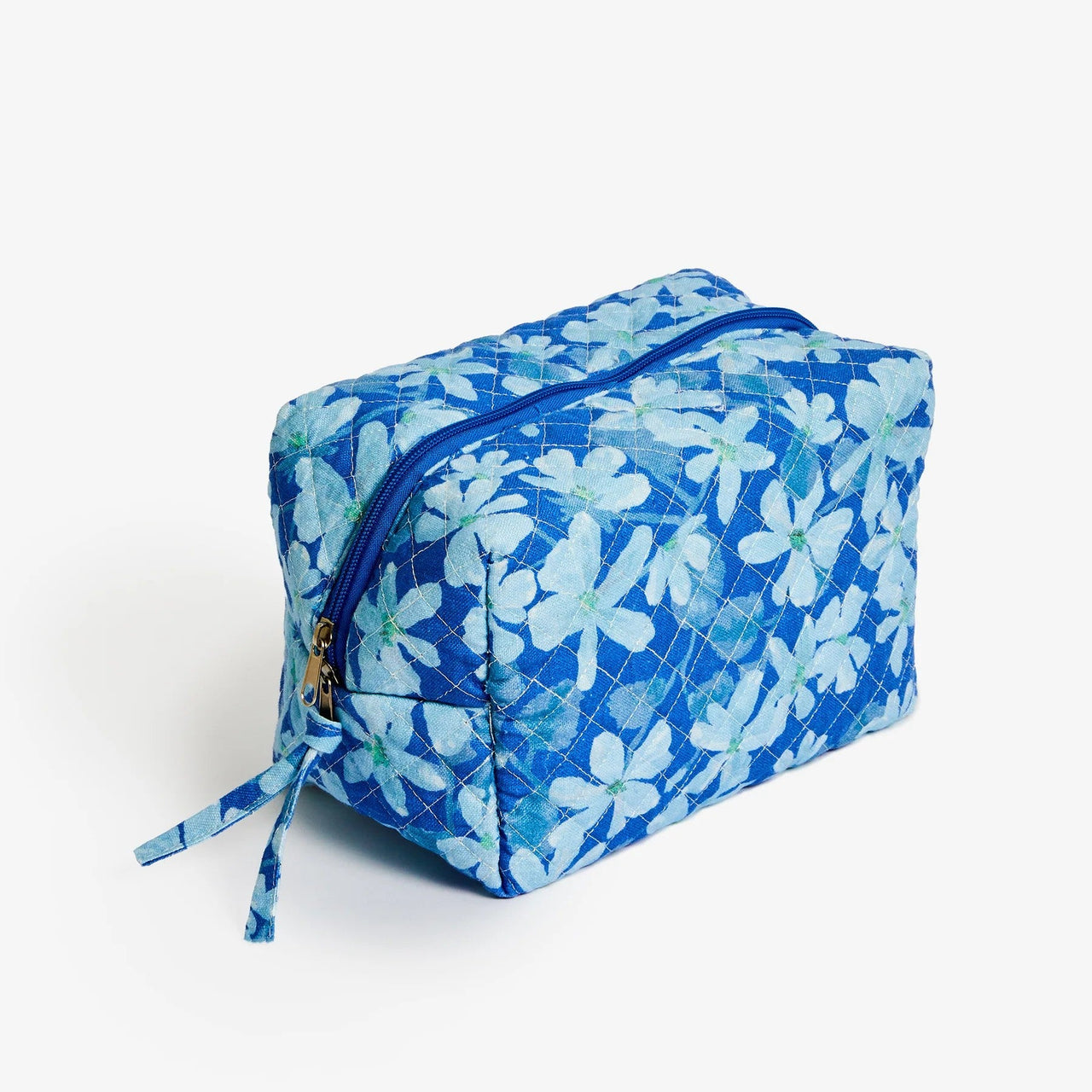 Violet Medium Toiletry Bag | Blue Floral by Bonnie and Neil. Australian Art Prints, Fashion and Homewares. Green Door Decor. www.greendoordecor.com.au