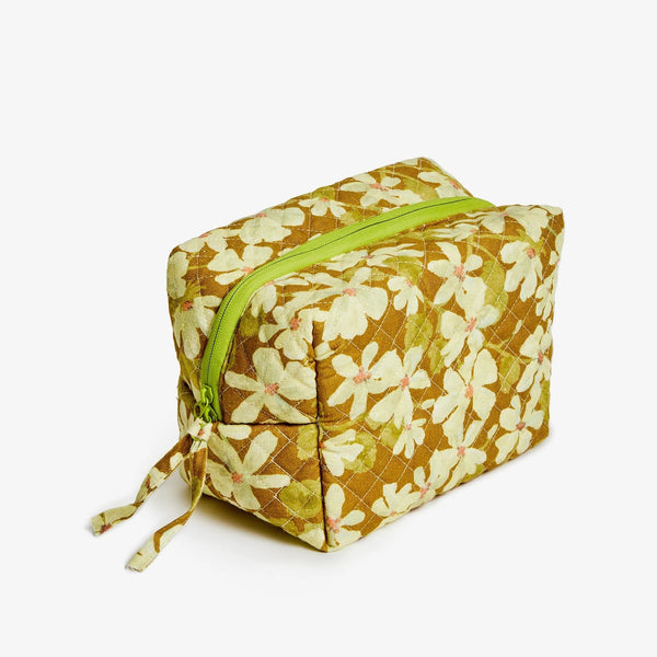 Violet Medium Toiletry Bag | Mustard Floral by Bonnie and Neil. Australian Art Prints, Fashion and Homewares. Green Door Decor. www.greendoordecor.com.au