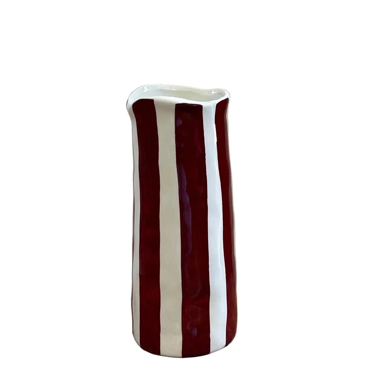 Noss Medium Vase | Burgundy Stripe by Noss & Co. Australian Art Prints, Fashion and Homewares. Green Door Decor. www.greendoordecor.com.au