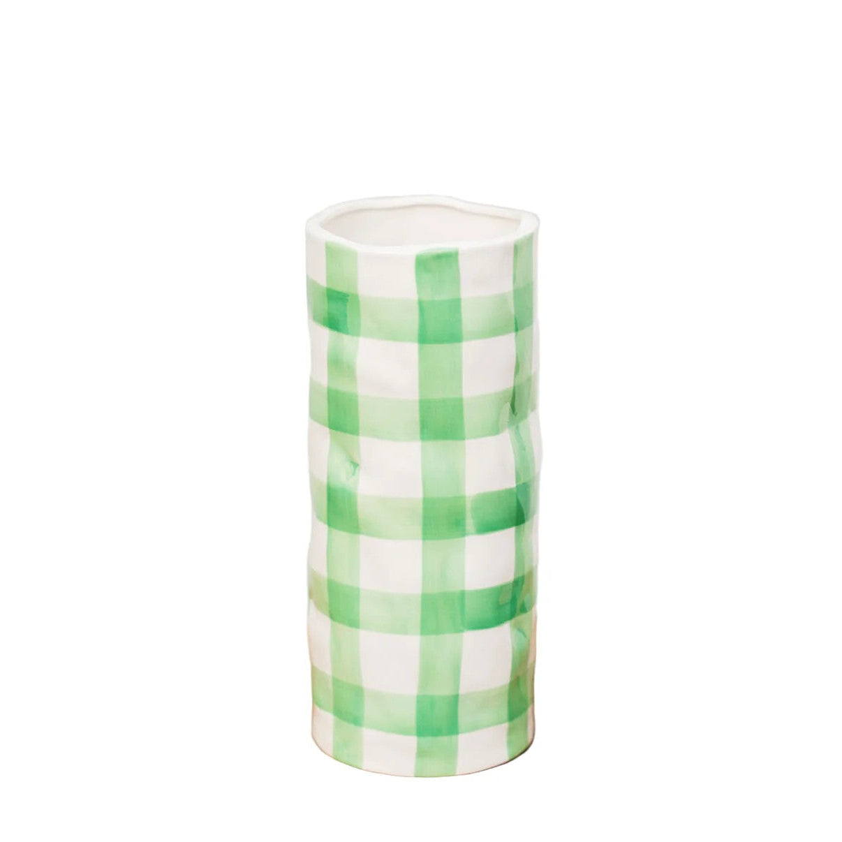 Medium Vase | Mint Green Gingham by Noss & Co. Australian Art Prints, Fashion and Homewares. Green Door Decor. www.greendoordecor.com.au