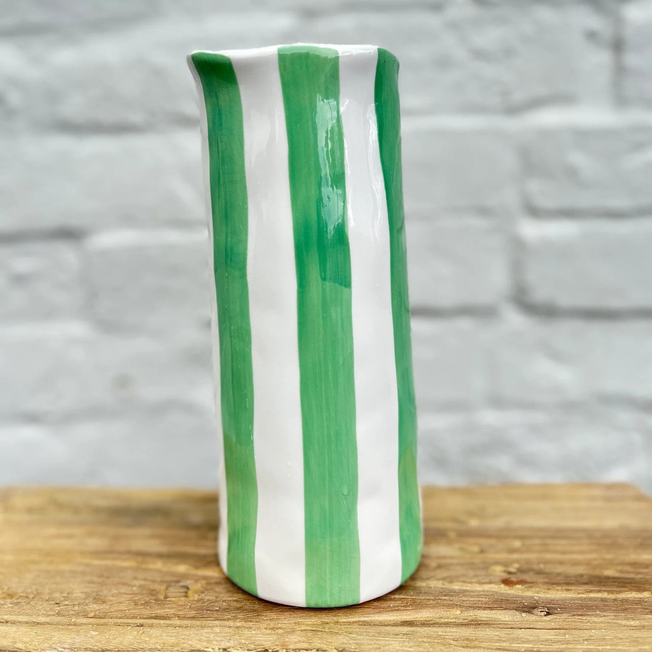 Noss Medium Vase | Mint Green Stripe by Noss & Co. Australian Art Prints and Homewares. Green Door Decor. www.greendoordecor.com.au