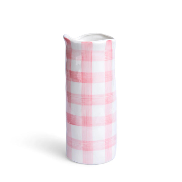 Medium Vase | Pink Gingham by Noss & Co. Australian Art Prints, Gifts, Fashion and Homewares. Green Door Decor. www.greendoordecor.com.au