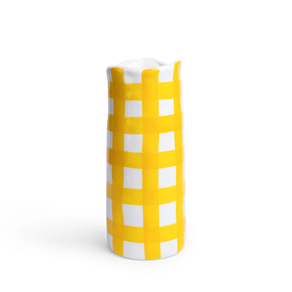 Medium Vase | Yellow Gingham by Noss & Co. Australian Art Prints, Fashion and Homewares. Green Door Decor. www.greendoordecor.com.au