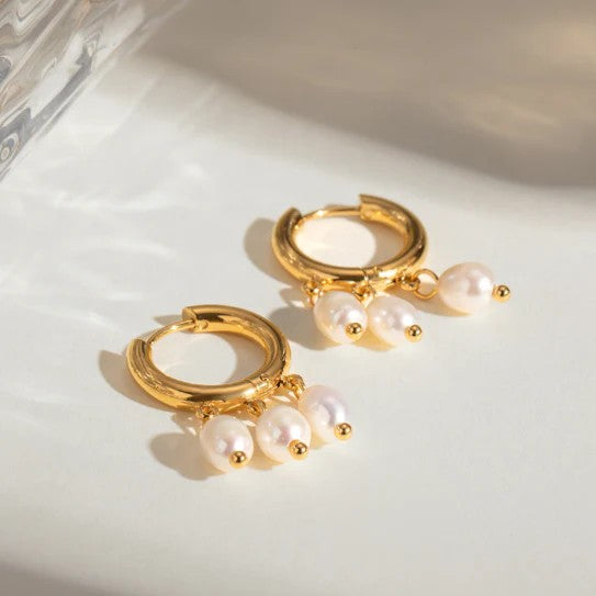 'Megan' Pearl Earrings by Sun Soul Jewellery. Australian Art Prints and Homewares. Green Door Decor. www.greendoordecor.com.au