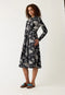 Mera Shirt Dress | Hydrangea Greyscale by Nancybird. Australian Art Prints, Gifts, Fashion and Homewares. Green Door Decor. www.greendoordecor.com.au