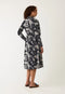 Mera Shirt Dress | Hydrangea Greyscale by Nancybird. Australian Art Prints, Gifts, Fashion and Homewares. Green Door Decor. www.greendoordecor.com.au
