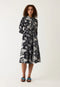Mera Shirt Dress | Hydrangea Greyscale by Nancybird. Australian Art Prints, Gifts, Fashion and Homewares. Green Door Decor. www.greendoordecor.com.au