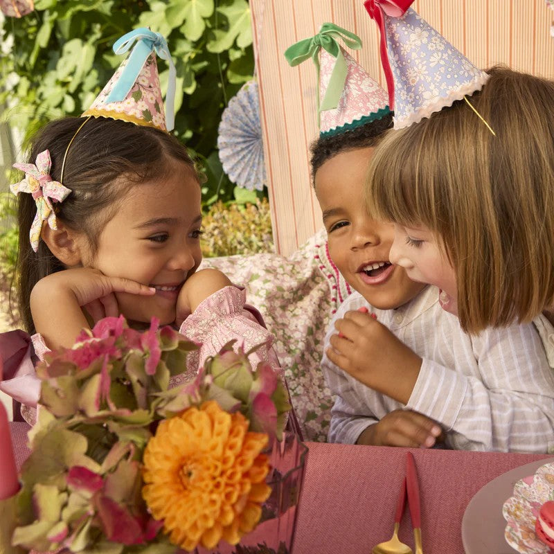 Meri Meri X Liberty | Floral Party Hats by Meri Meri. Australian Art Prints and Homewares. Green Door Decor. www.greendoordecor.com.au