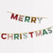 Merry Christmas Velvet Pennant Garland by Meri Meri. Australian Art Prints and Homewares. Green Door Decor. www.greendoordecor.com.au