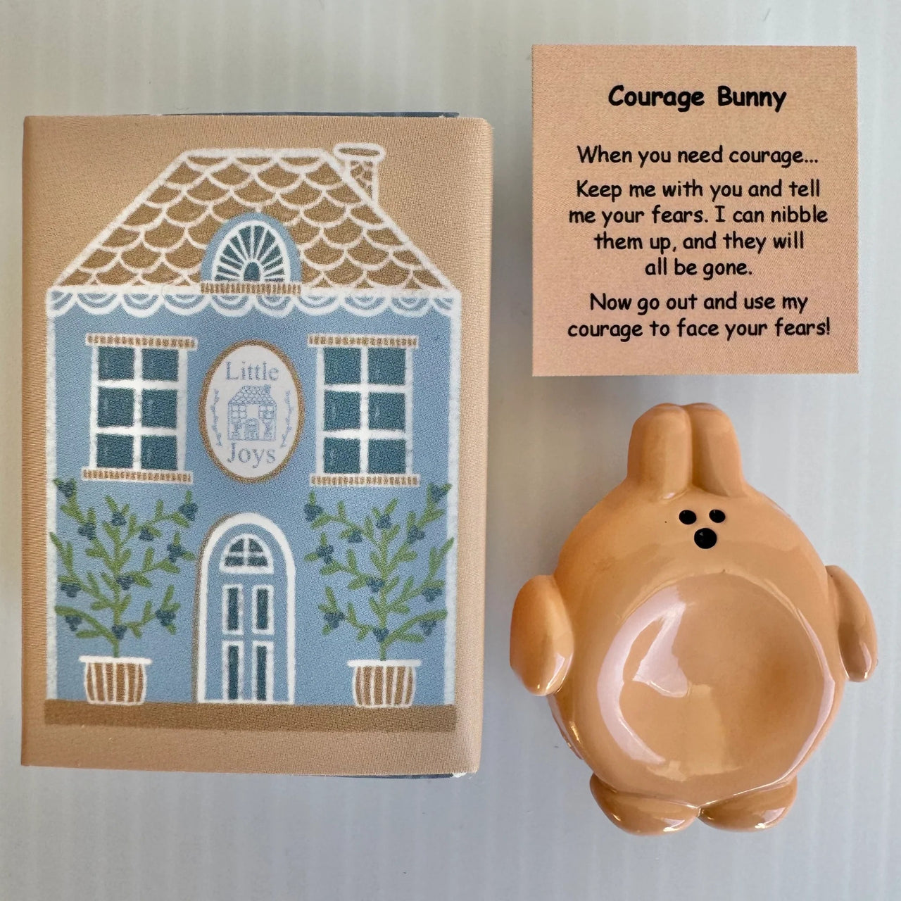 Courage Bunny | Metal Worry Stone by Little Joys by Amelie. Australian Art Prints and Homewares. Green Door Decor. www.greendoordecor.com.au