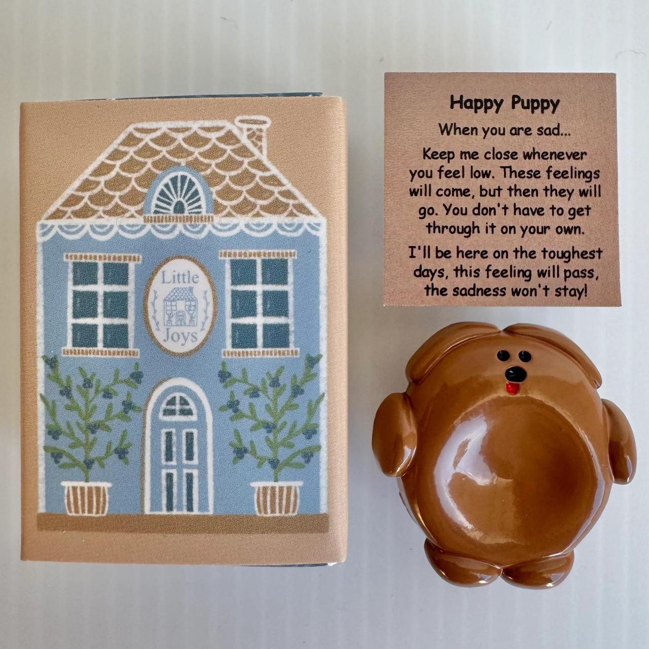 Happy Puppy | Metal Worry Stone by Little Joys by Amelie. Australian Art Prints and Homewares. Green Door Decor. www.greendoordecor.com.au