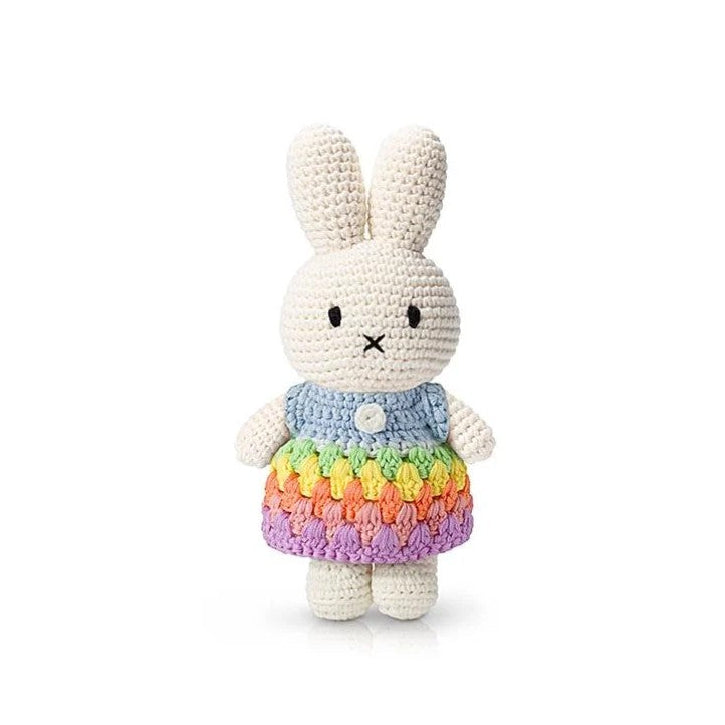 Miffy Handmade and her Pastel Rainbow Dress. Australian Art Prints, Gifts, Fashion and Homewares. Green Door Decor. www.greendoordecor.com.au