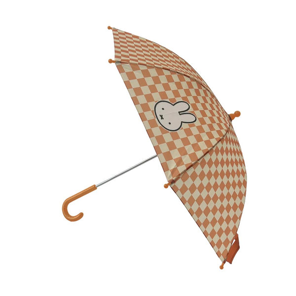 Miffy Large Umbrella | Caramel White Checkerboard. Australian Art Prints, Gifts, Fashion and Homewares. Green Door Decor. www.greendoordecor.com.au