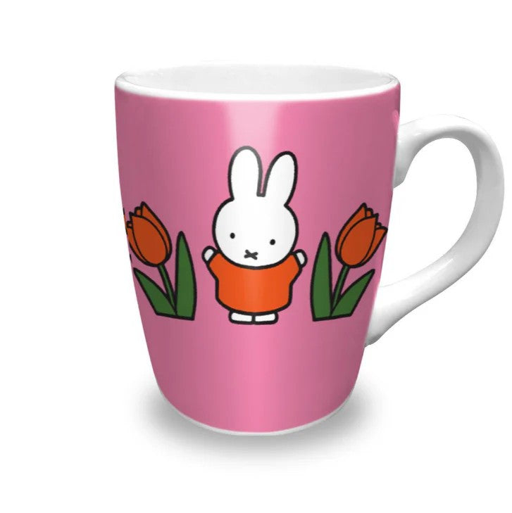 Miffy Relax Mug | Tulips Pink | Green Door Decor. Australian Art Prints and Homewares. Green Door Decor. www.greendoordecor.com.au