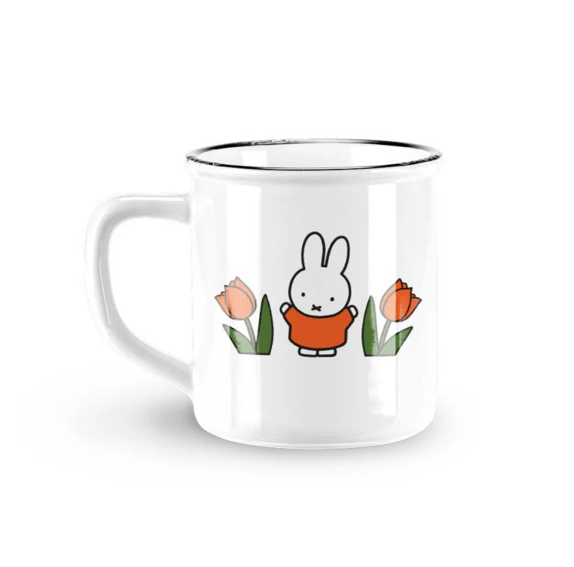 Miffy Retro Mug | Tulips Red | Green Door Decor. Australian Art Prints and Homewares. Green Door Decor. www.greendoordecor.com.au