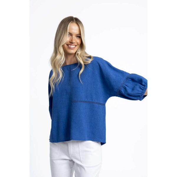 Millie Top | Royal Blue by Humidity Lifestyle. Australian Art Prints and Homewares. Green Door Decor. www.greendoordecor.com.au