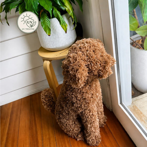 MILO Topiary Cypress Dog (UV Treated) - Light Brown 60cm by HG Living. Australian Art Prints, Gifts, Fashion and Homewares. Green Door Decor. www.greendoordecor.com.au