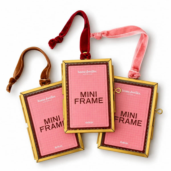 Mini Brass & Glass Frame - 6x9 cm by Home Dweller. Australian Art Prints, Gifts, Fashion and Homewares. Green Door Decor. www.greendoordecor.com.au