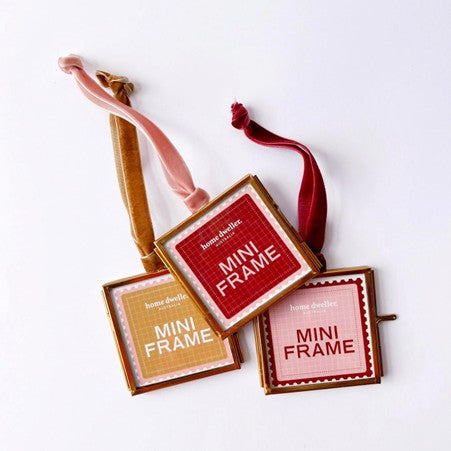 Mini Brass & Glass Frame - 6x6 cm by Home Dweller. Australian Art Prints, Gifts, Fashion and Homewares. Green Door Decor. www.greendoordecor.com.au