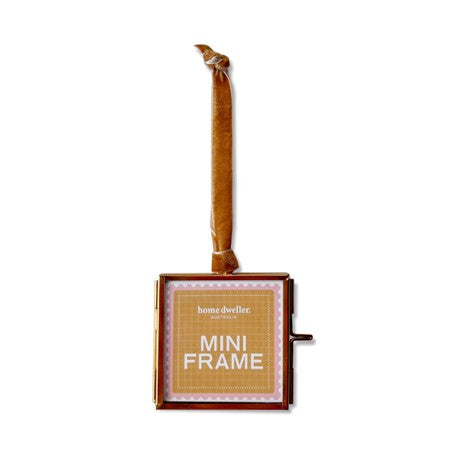 Mini Brass & Glass Frame in Mustard. Australian Art Prints, Fashion and Homewares. Green Door Decor. www.greendoordecor.com.au