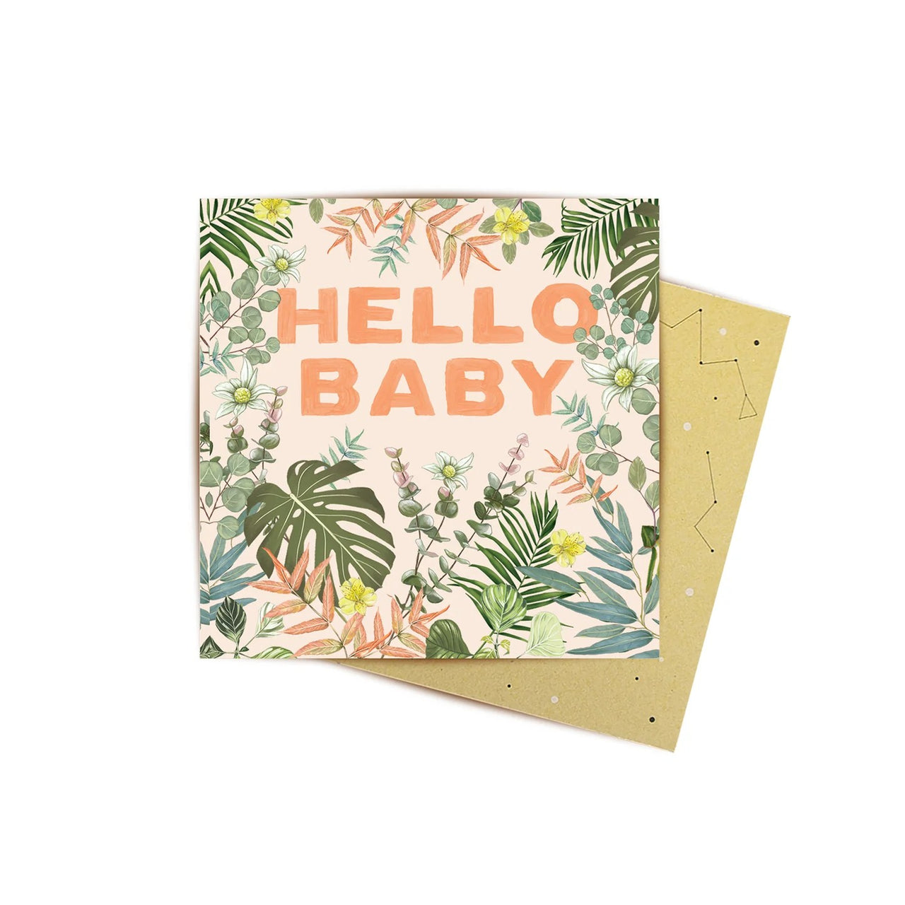 Mini Greeting Card | Hello Baby by La La Land. Australian Art Prints and Homewares. Green Door Decor. www.greendoordecor.com.au