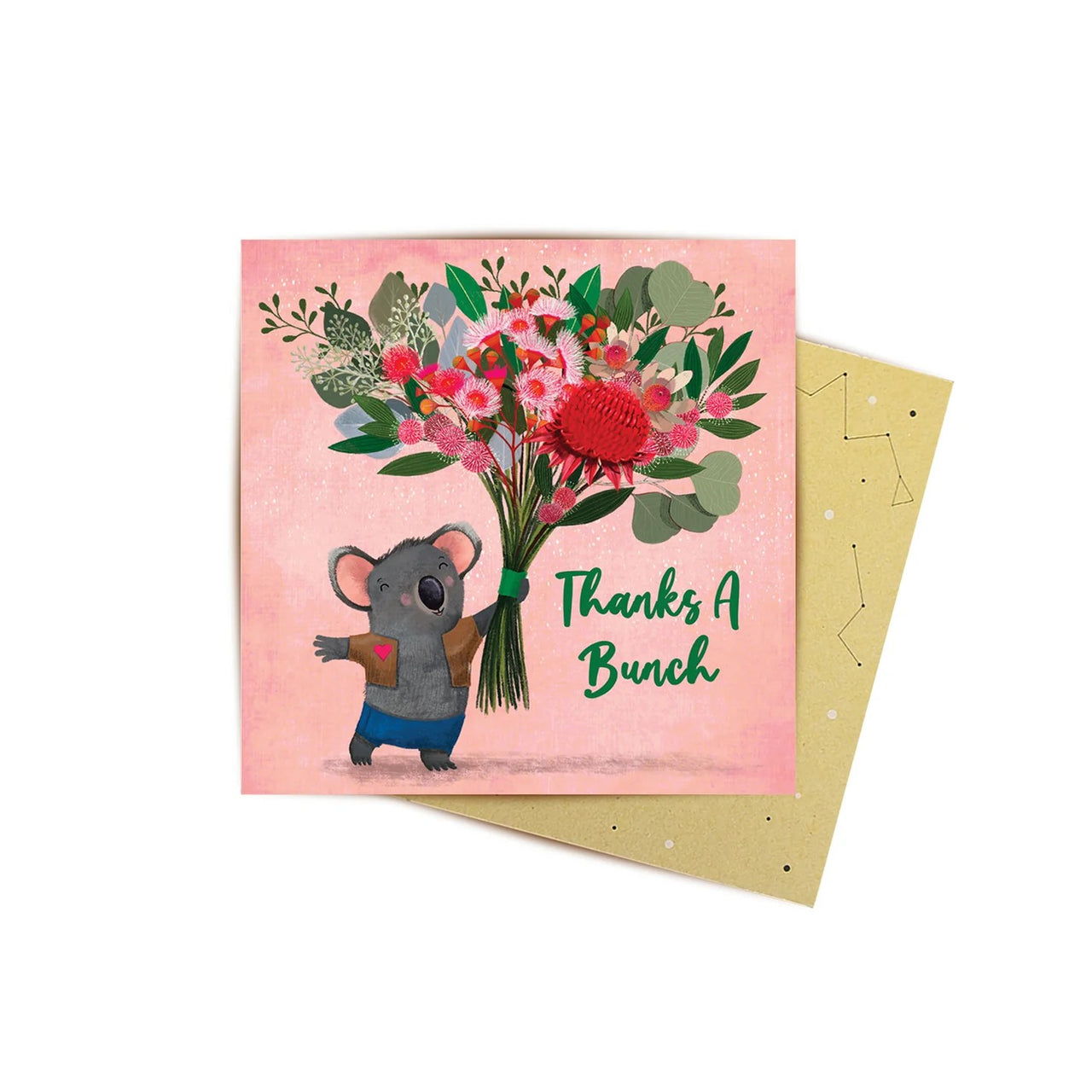 Mini Greeting Card | Koala Bouquet by La La Land. Australian Art Prints, Gifts, Fashion and Homewares. Green Door Decor. www.greendoordecor.com.au
