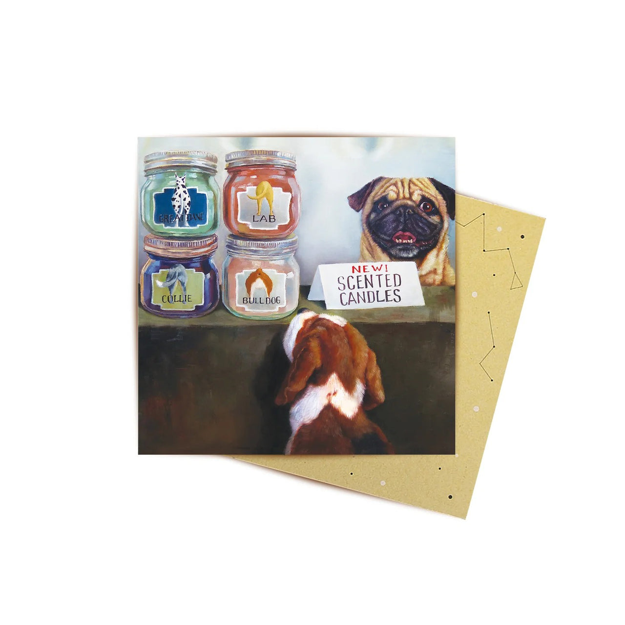 Mini Greeting Card | New Scented Candles by La La Land. Australian Art Prints, Gifts, Fashion and Homewares. Green Door Decor. www.greendoordecor.com.au