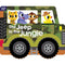 Mini Me | Shaped Board Book | The Jeep in the Jungle by Lake Press. Australian Art Prints and Homewares. Green Door Decor. www.greendoordecor.com.au
