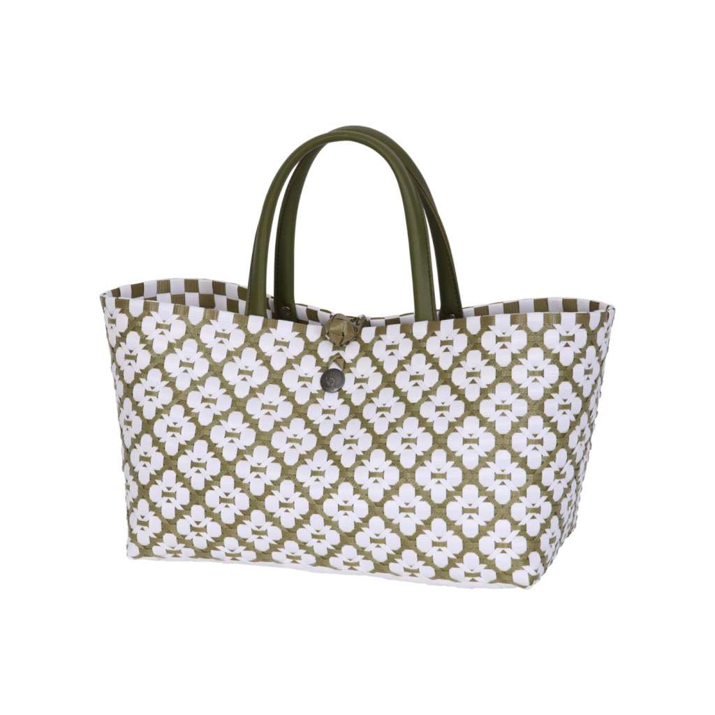 'Mini Motif' Bag | Olive/White by Handed By. Australian Art Prints and Homewares. Green Door Decor. www.greendoordecor.com.au